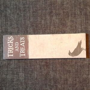 Tricks And Treats Halloween Crow List Note Pad Paper To-Do Magnetic Grocery NWT